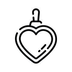 Here is a trendy line style icon of christmas wreath