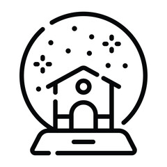 Latest line style icon showing hanging pinata ball