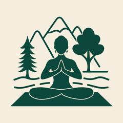 International Yoga Day Solid Color Vector - Yoga Poses, Wellness, Meditation, and Stress Relief for Healthy Lifestyle
