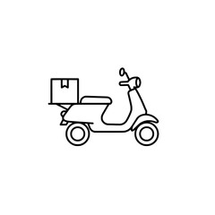 Fototapeta premium A minimalistic scooter icon representing the concept of small-sized transportation and delivery
