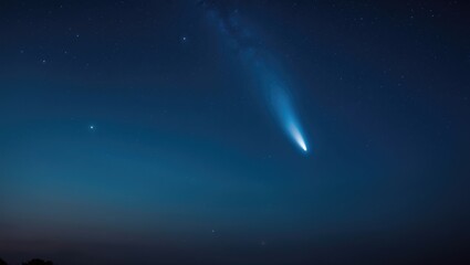 Night sky filled with stars and meteors from Earth's perspective