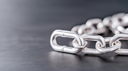 Obraz premium Close-up of a silver chain