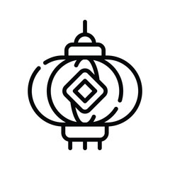 A well designed line style icon of paper lantern decor