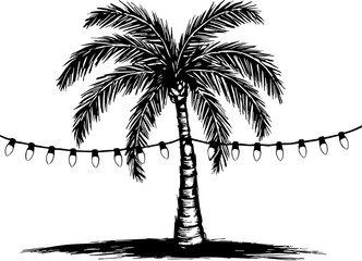 Christmas in july celebration tropical beach illustration cheerful environment whimsical viewpoint