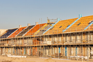 Construction of new contemporary family homes in The Netherlands