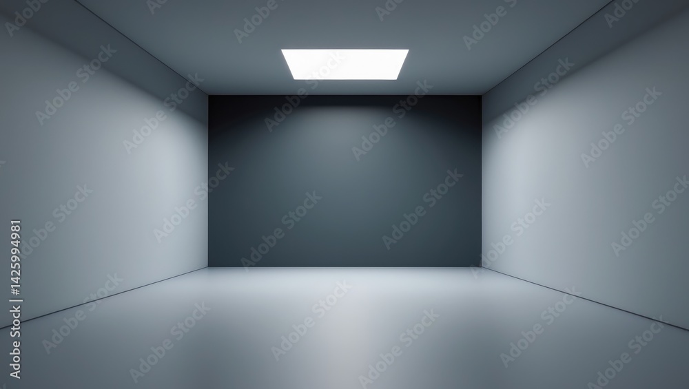 Poster Abstract gray gradient background for web ads with blank space and dark wall