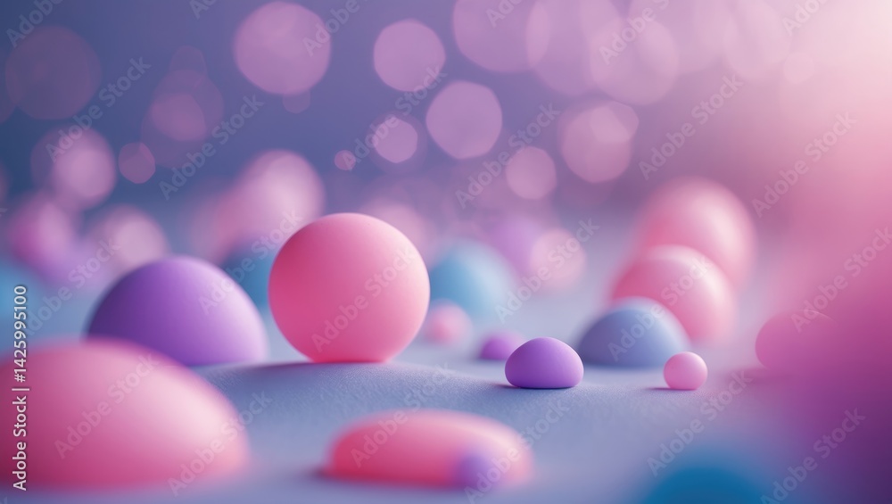 Poster soft pink bokeh background with abstract blur effects