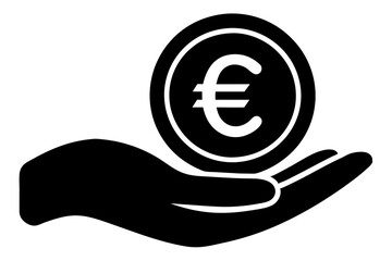 Euro Money Transfer Vector Drawing