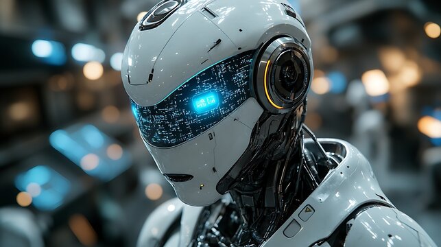 Futuristic humanoid robot design images
