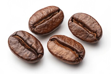 Obraz premium Coffee beans isolated on transparent background
