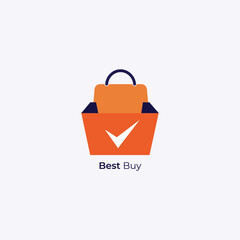 Best Buy and Happy Shop Logo icon design.