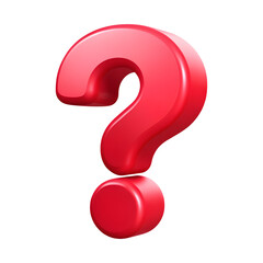 red question mark 3d