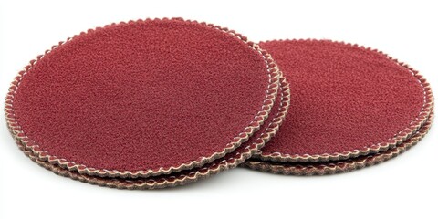 Maroon Felt Round Placemats