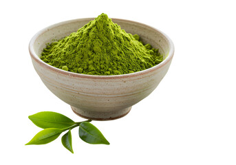 Matcha Powder in a Bowl: Premium Green Tea