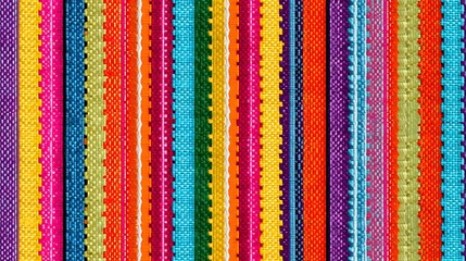 Vibrant striped Mexican serape blanket with traditional colorful pattern