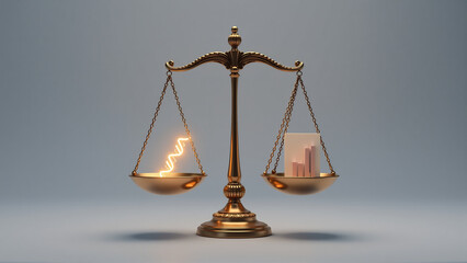 Stylized Scales of Justice Weighed Down by "Scientific Evidence" Supporting "Public Good" Policy