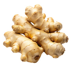 ginger root on white background