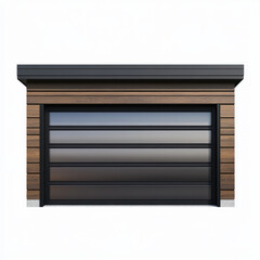 black modern auto door on white background