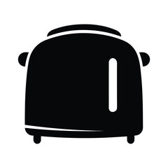 toaster black silhouette vector on white background