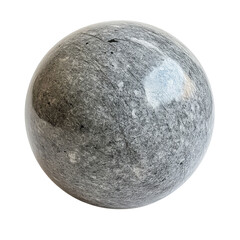 Naklejka premium A gray stone sphere orb on transparent Background
