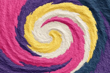 Vibrant swirl of colors in a dynamic abstract design showcasing soft hues of pink, yellow, and purple