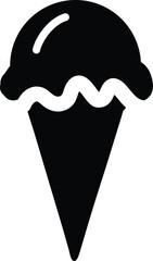 ice cream silhouette vector