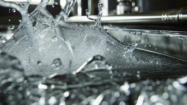 Water Splash in Industrial Setting