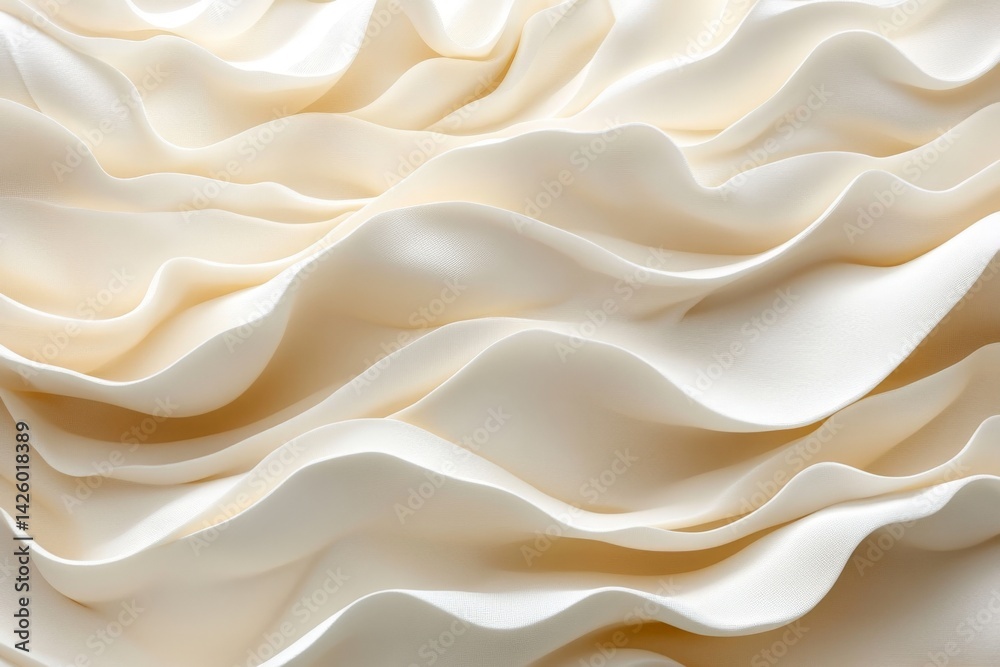 Poster elegant fabric draped in soft waves creates a serene and smooth texture perfect for fashion or inter