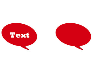 中にテキストを入れるための、丸い形の吹き出し（スピーチバブル）
