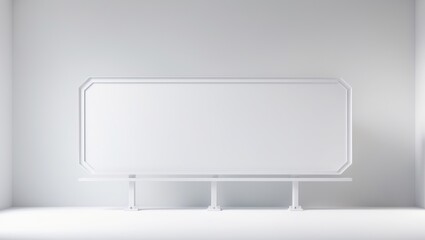Fototapeta premium Mockup of a white billboard isolated on background with clipping path