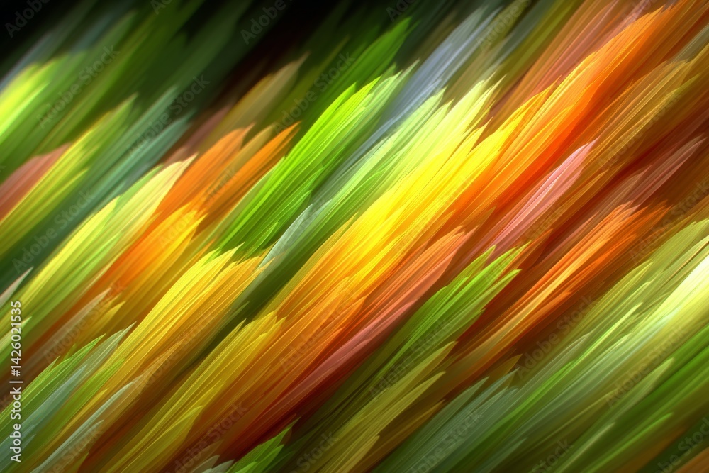 Poster Vibrant streaks of color create abstract patterns resembling nature's palette in motion