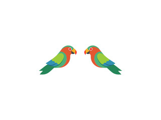 Colorful Parrot Illustration for Design Projects , A simple, stylized illustration of a parrot, perfect for use in various design projects.
