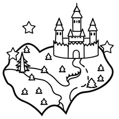 vector illustration of a castle
