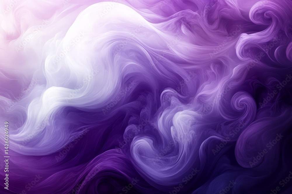 Poster colorful abstract swirl of purple and white hues flowing seamlessly in a dynamic blend of colors and
