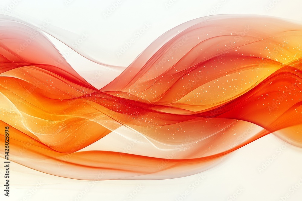 Poster Flowing abstract patterns in warm hues of red and orange create a mesmerizing visual experience