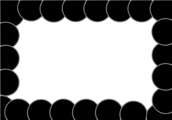 Elegant black circular element design 