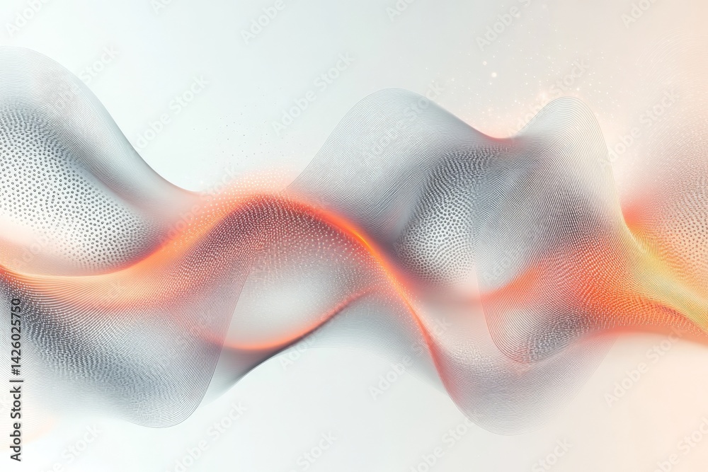 Poster Abstract wave pattern with flowing lines and soft colors in a modern design