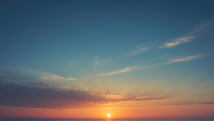 Obraz premium Vertical sky with blue and orange sunlight filtering through clouds