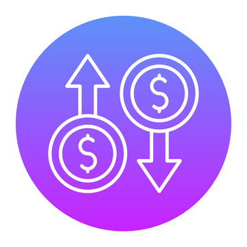 Increase and Decrease in Rate Icon