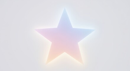 Obraz premium Pastel rainbow star graphic design element