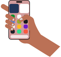 hand holding smartphone