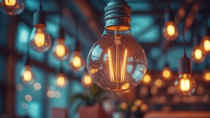 Home interior vintage lamp with decorative style