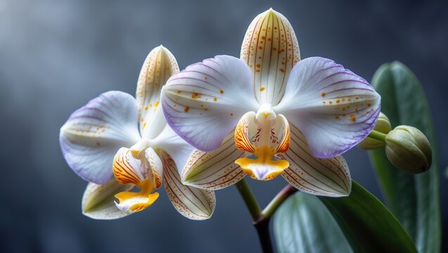 White Moreia Flower, detailed macro shot