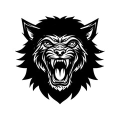 Obraz premium manky head mascot vector illustration with tribal and wild animal style 