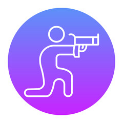 Shooting in sitting position Icon