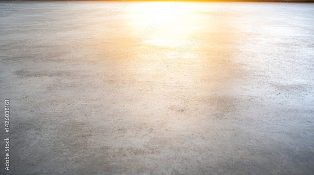 Poster concrete surface features a raw, textured finish, enhanced by angled light creating a modern industr