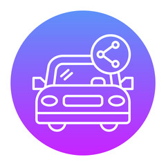 Fototapeta premium Car Sharing Icon