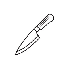 knife vector icon line