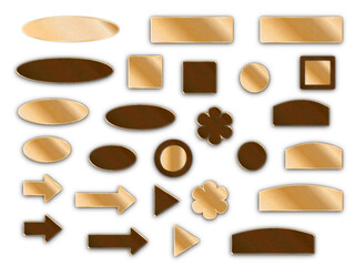 ウッドのボタン