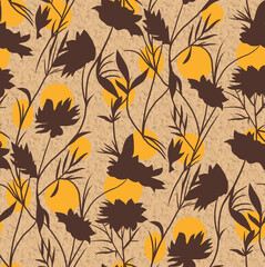 seamless pattern with autumn leaves